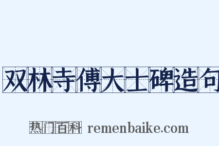 双林寺傅大士碑造句是什么意思的图片